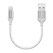 Produktbild Lightning Kabel, TeckNet PowerLink 0.1m [Apple MFi zertifiziert] Nylon Umflochtenes Verbindungskabel Lightning auf USB mit Lightning Stecker Ladekabel für iPhone 6S Plus 6 5S 5C 5, iPad Pro / Air / Air 2 / mini / mini 2 3 4 und weitere