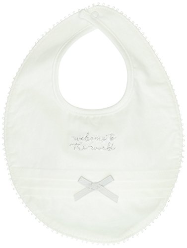 Mamas and Papas Unisex Baby 3 Pleat Wttw BIB, White, One Size