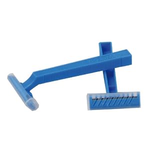 Tiga Gold disposable razor single-edged blue 100 pieces OP disposable razors hospital quality - Image 2