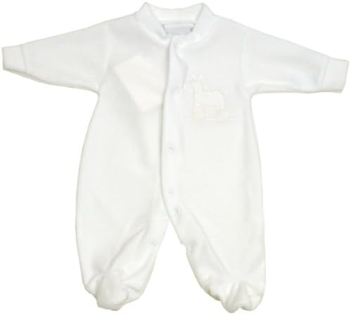 Premature Early Baby Clothes - Velour Sleepsuit - 3.5 - 10lb - Blue, Pink, Cream or White - Rocking Horse