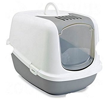 Arenero cubierto grande XXL, tiene una abertura superior para una limpieza rápida y fácil, un interior espacioso, ideal para gatos muy grandes