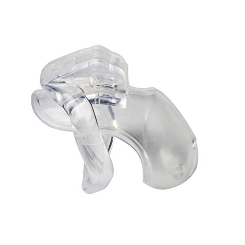 Preisvergleich Produktbild JSSMATE Neues Keuschheitsgerät für Männer V3 Keuschheitskäfig, Keuschheitsgurt männlich Gürtel Bondage Fetisch (Small, Transparent)