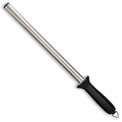 IPEGTOP Diamant Wetzstahl, 38cm Oval Wetzstähle Messerschärfer für Küchenmessern Köche, Messerschleifstab Schärfstab - 2