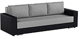 couchsurfing login Sofa mit Chromfüße Schlafsofa Bird - Sofa mit Schlaffunktion und Bettkasten, Klappsofa, Schlafcouch mit Chromfüße, Couch, Couchgarnitur, Sofagarnitur (Schwarz + Grau (Dolaro 08 + Berlin 01))