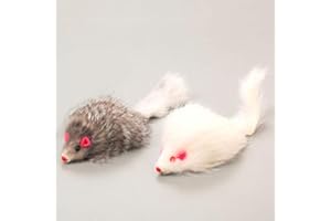 Zonster Jouet Souris Plush pour Chat, Lapin et Chien, 18 cm, Couleur Aléatoire