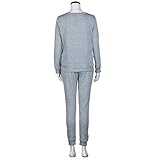 Sannysis Frauen V-Ausschnitt Activewear Gym Sport Tops + Hosen Outfits - 4