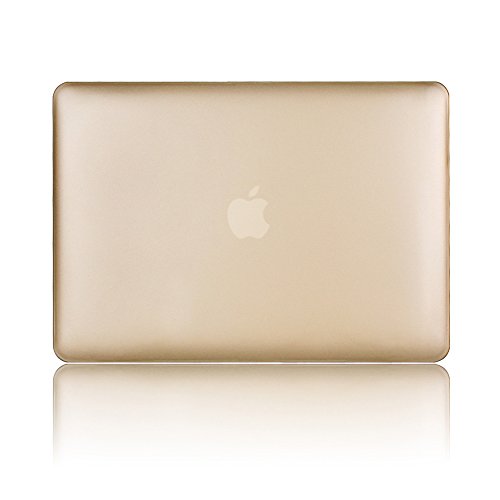 MacBook Pro 13 H  lle iNeseon TM  2 in 1  Frosted Series Ultra Slim Gummierte Harte Case Cover Shell  US Version Gold Tastatur Abdeckung und EU Versio