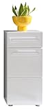 Furnline 1327-801-01 Bora High Gloss Bathroom Side Cabinet, White (Kitchen &amp; Home)