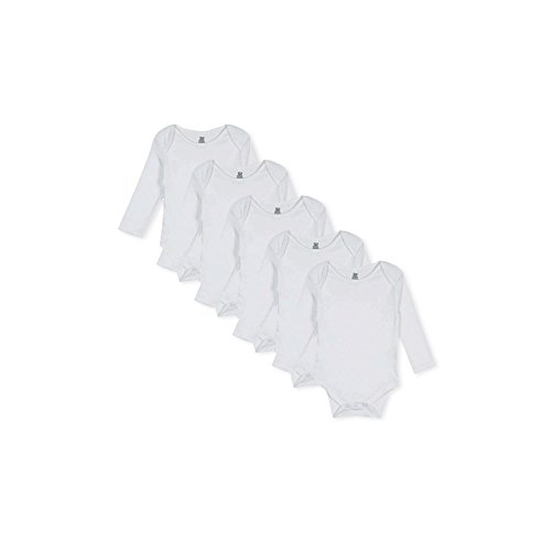 Bluezoo Kids Pack Of Five Babies White Long Sleeved Bodysuits 9-12 Months