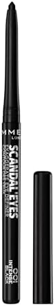 Rimmel London ScandalEyes Exaggerate Eye Definer, Matita Occhi Automatica Waterproof a Lunga Durata dal Colore Intenso e Tratto Ultra Preciso, 001 Intense Black - 0.35g