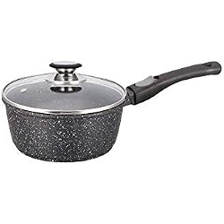 Napoleon Casserole 20 cm Tous Feux Dont Induction, avec Manche Amovible et Couvercle en Verre, sans PFOA, Fonte d'Aluminium Revêtement Anti-adhérent en Greblon C3 de Technologie Allemande
