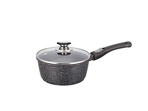 Napoleon Casserole 20 cm Tous Feux Dont Induction, avec Manche Amovible et Couvercle en Verre, sans PFOA, Fonte d'Aluminium Revêtement Anti-adhérent en Greblon C3 de Technologie Allemande