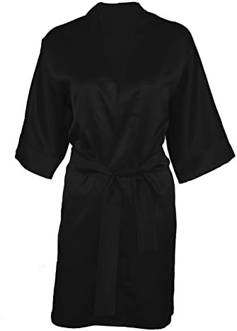 DKaren 90 Luxury Nightwear Satin Dressing Gown Robe Kimono Sleepwear Lingerie - Various Colors