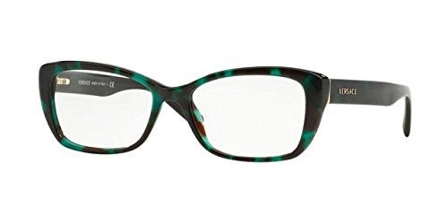Preisvergleich Produktbild Versace Für Frau 3201 Green Tortoise Kunststoffgestell Brillen, 52mm