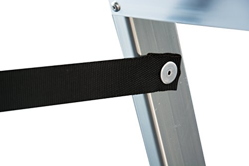 Krause 120335 Stufen-Doppelleiter Alu, 2×4 Stufen - 8