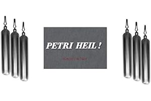 STMK Set: 2 Packungen Behr Drop-Shot Blei Bleigewichte Long, 4 7 10 14 18 25 35 Gramm +Gratis Petri Heil! Aufkleber