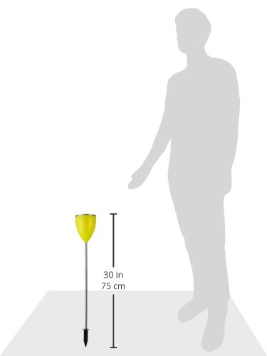 Stellar Solarleuchte Copa Fun / gelb / moderene Edelstahlleuchte mit orangem Lampenschirm, 1 weiße High Power LED 1041-2 - 5