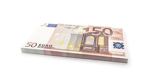 Cashbricks® 75 x 50 Euro Dinero de Juguete (ampliados al 125% del tamaño Original)