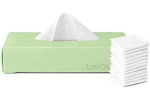 LastTissue® återanvändbar bomullsnäsdukslåda | Ansiktsdukar och näsdukar för män och kvinnor – Tvättbara och hållbara näsdukar med förvaringsfodral