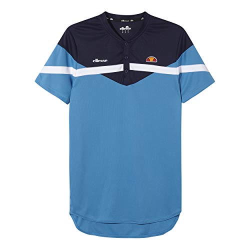 Ellesse Buricot Herren Tennispolo Hommes Bleu