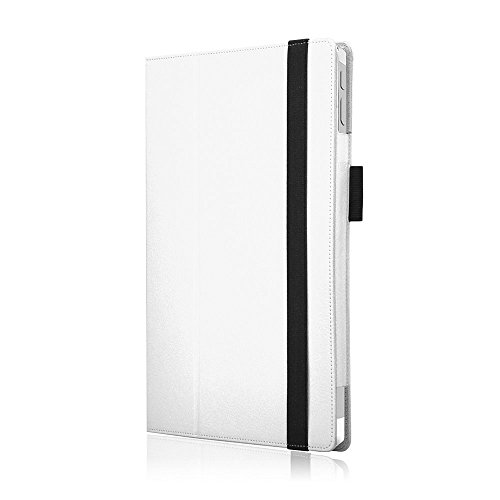 Tasche für Microsoft Surface 3 mit praktischer Stand Funktion aus robustem Kunstleder kombiniert Schutz und Design für Ihr Microsoft Surface 3 Hülle Cover Case Weiss von UC Express® - 5