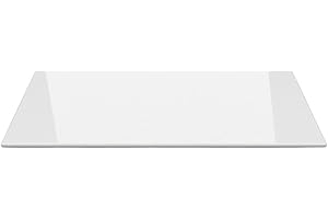 ECOFOXX WEIßE Kamin Glasbodenplatte Funkenschutz Kaminplatte Glas Ofen Platte NEU (Mit Dichtung (beidseitig klebend), Rechteck 100x70cm)