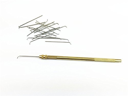 1Holder&4Needle(1-1,1-2,2-3,3-4) Ventilating Needle and Holder for Wig Cap Making DIY