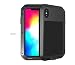 Produktbild iPhone XS Max hülle, LOVE MEI Outdoor Heavy Duty Tank Armor 360 Grad Powerful Bumper stoßfest wasserdicht staubdicht Metal Case Cover Fall Schutzhülle mit Eingebautem Gehärtetem Glas Displayschutzfolie (iPhone XS Max 6.5", Schwarz)