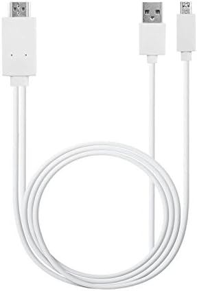 Goodlucking 6.5 Feet MHL 11 Pin Micro USB to HDMI Adapter Cable 1080P HDTV for Samsung Galaxy S5, S4, S3, Note 3, Note 2[NOT fit for any other models] (White)