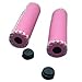 Produktbild Fahrrad Lenker - TOOGOO(R)Paar Vintage Leder Fahrrad Lenker Griffe Grips Trekking Lenkstangen Cover Schutz Farbe:rosa