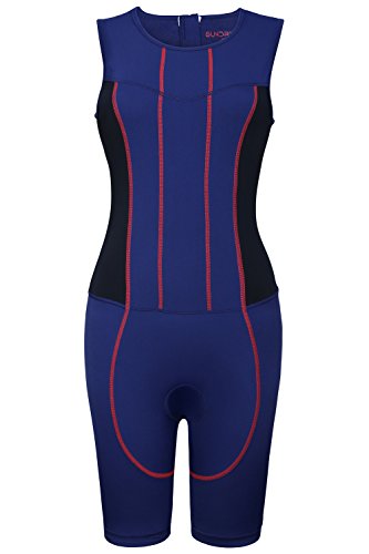 Sundried Ensemble 3 pièces Moulant Triathlon pour Femmes Duathlon Course, Nage Cyclisme