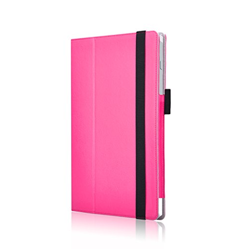 Microsoft Surface Pro 3 Cover Tasche mit praktischer Stand Funktion Case aus robustem Kunstleder kombiniert Schutz und Design für Ihr Microsoft Surface Pro 3 Hülle Case Pink von UC Express® - 6