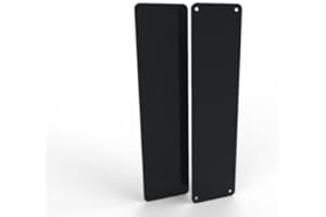 DISPLAYPRO Door Push Finger Plate Protector Acrylic Panel with Screw Holes (300x75mm, Black)