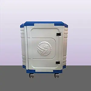 Urban Choice Plastic Inverter Trolley for Single Flat Battery BlueWhite