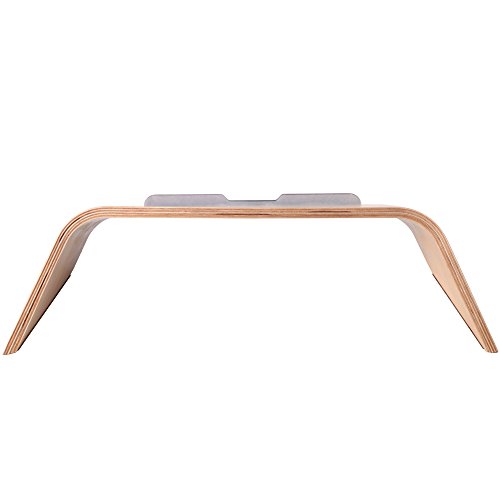 SAMDI Notebookständer mit Schublade | Universal Laptop aus Holz Stand Halter Halterung | Dock Gradient Oblique für Air/Pro Retina 11″/ 12″ / 13″/ 15″ PC Notebook(Beige) - 4