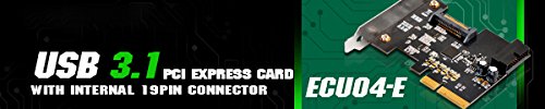 SilverStone SST-EC04-E - USB 3.0 PCI-E Erweiterungskarte, 15 pin SATA Stromanschluss, 1x USB 3.0 20-pin intern + 2x USB 3.0 externe Anschlüsse (Typ A)