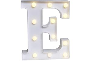 Yuna Lettere Luminose LED Lettere Decorative a LED Lettere dell'alfabeto Bianco (E)
