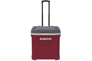 Igloo Latitude 30 Roller Nevera Pasiva con Ruedas, Rojo