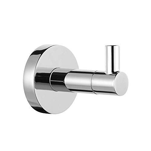 Paladinz Chrome Stainless Steel Towel Robe Clothes Coat Hook Single Hook for Bathroom and Kitchen Garage Heavy Duty Modern Style Wall Mounted 20 Years Warranty