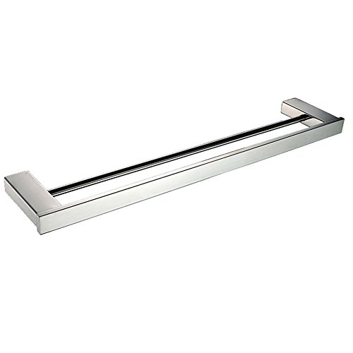 Aothpher-304 SUS Edelstahl Handtuchhalter, verchromt, Doppelschicht, Wandmontiertes Badezimmer Handtuchhalter & -stangen, 60*12*3 cm