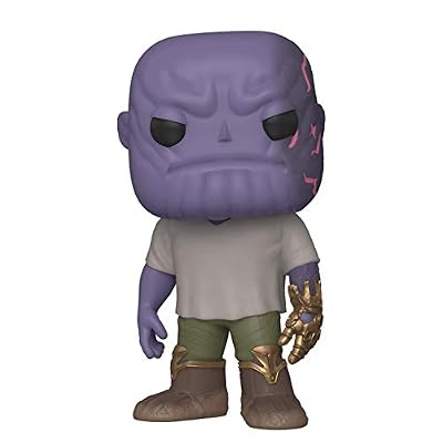 Funko- Pop Marvel: Endgame-Casual Thanos w/Gauntlet Collectible Toy, 45141, Multicolour