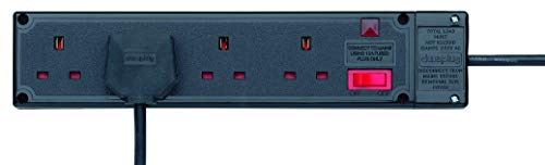 MK Electric Duraplug 13 Amp 4 Way Heavy Duty Cable de extensión con interruptor e indicador de neón