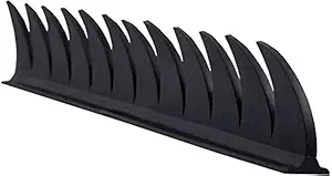 R D Cuttable Rubber Mohawk/Spikes Helmet Accessory for All Motorcycles Dirt Bike and Normal Helmets (Black)