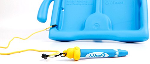 Zwei blaue Eingabestifte Touchstift Stylus Crayon mit Gummi Ente und Halsband, geeignet für Vtech, Alldaymall, Dragon Touch, Padgene, Clementoni, Odys, Presto, Kivors, Kurio perfekt für Kinder Jungen und Mädchen - 6