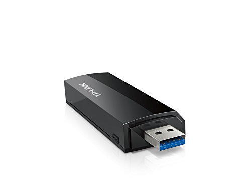 TP-LINK Archer T4U - Adaptador Inal  mbrico USB de Banda Dual  AC 1300Mbps  WPS  USB2 0 3 0  Cable de extensi  n USB   negro