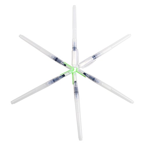 Wasserpinsel, Wassertank Pinsel, Aquarell Kunst Stifte, 3 Stück Flachpinsel Tip Set (Weiß) - 8