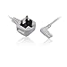 Price comparison product image CDL Micro 2 m 90 Degree IEC C7 Figure 8 to UK 3 Pin Mains Plug Right Angle Cable Lead - White