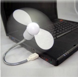 CAOLATOR USB Mini Schlange Ventilator leiser Lüfter Notebook-USB-Fan Ye weichen biegbar frei Weiß - 2