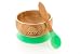 Baby Suction Bowl and Matching Spoon Set, Suction Stay Put Feeding Bowl, Natural Bamboo (Green)
