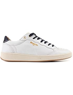 Blauer Herren Sneaker Low MURRAY 01 Leder Weiß